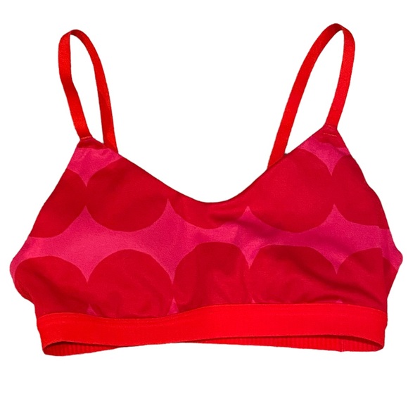 Adidas Marimekko All Me Light Support Red Pink Polka Dot Sports Bra XS - Picture 3 of 14